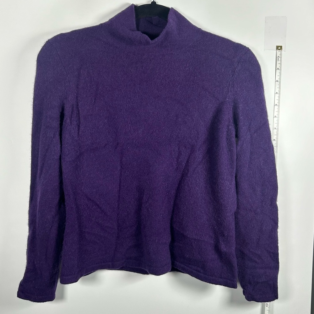 Lands’ End Royal Purple Mock Neck Cashmere Sweater Women’s XS